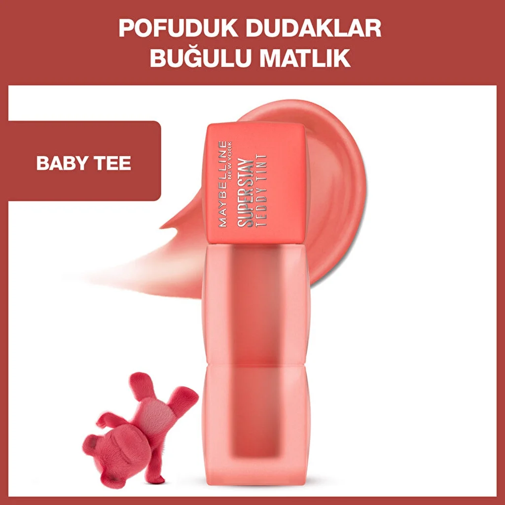 Maybelline Super Stay Teddy Tint Likit Mat – 25 Baby Tee