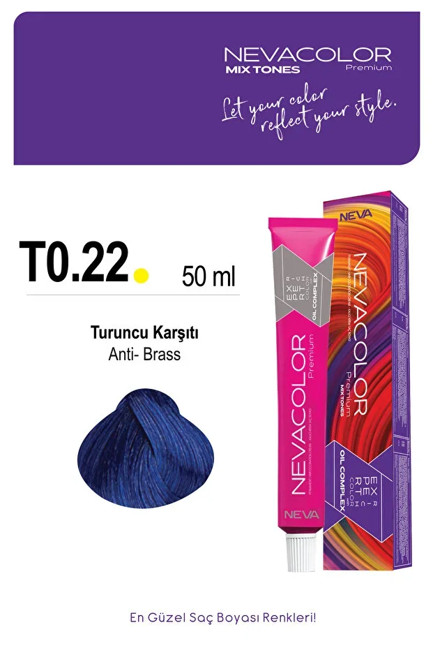 Nevacolor Neva Color T0.22 Mavi Saç Boyası 50 ml