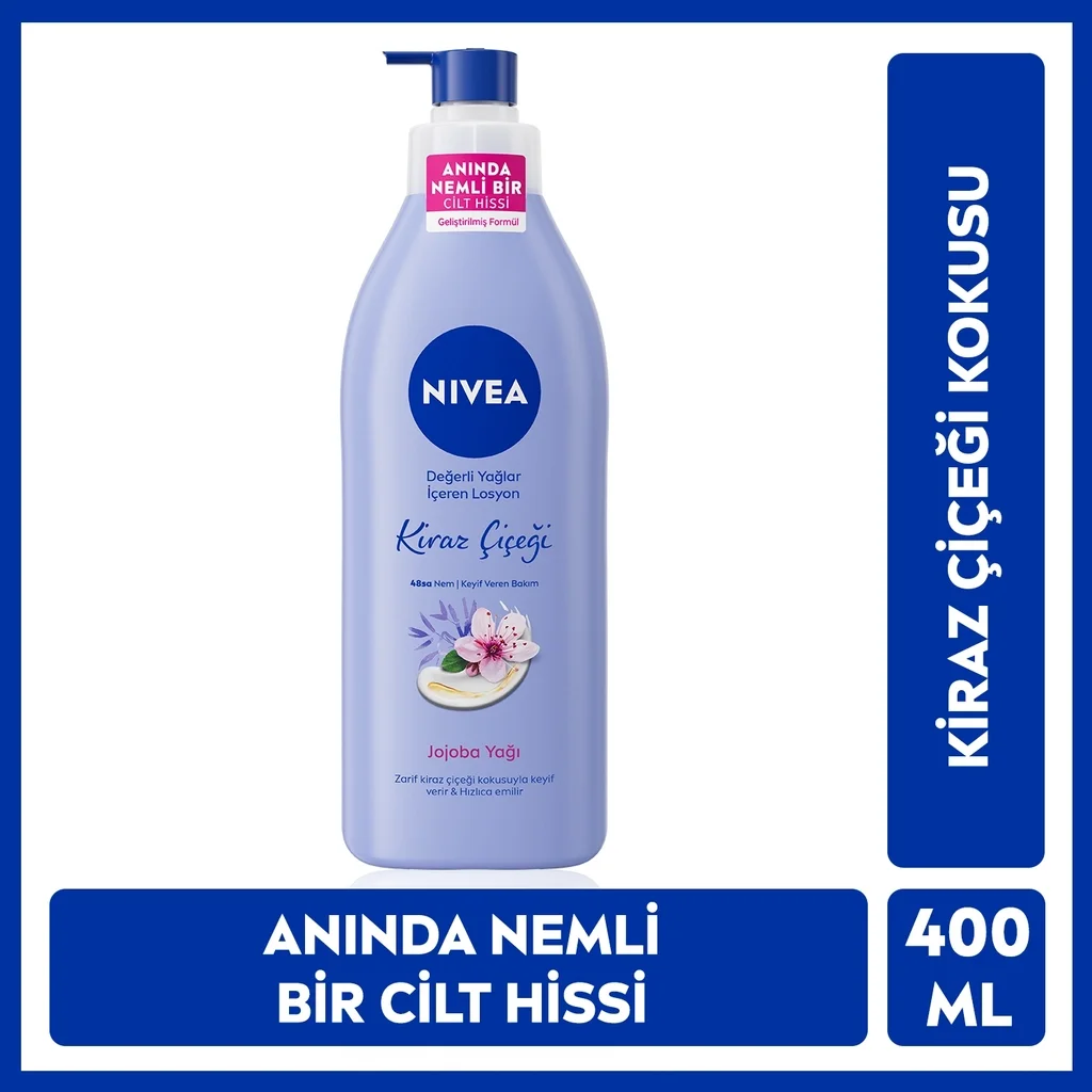 Nivea Besleyici Vücut Sütü Yoğun Nem 400 ml – Kiraz Çiçeği