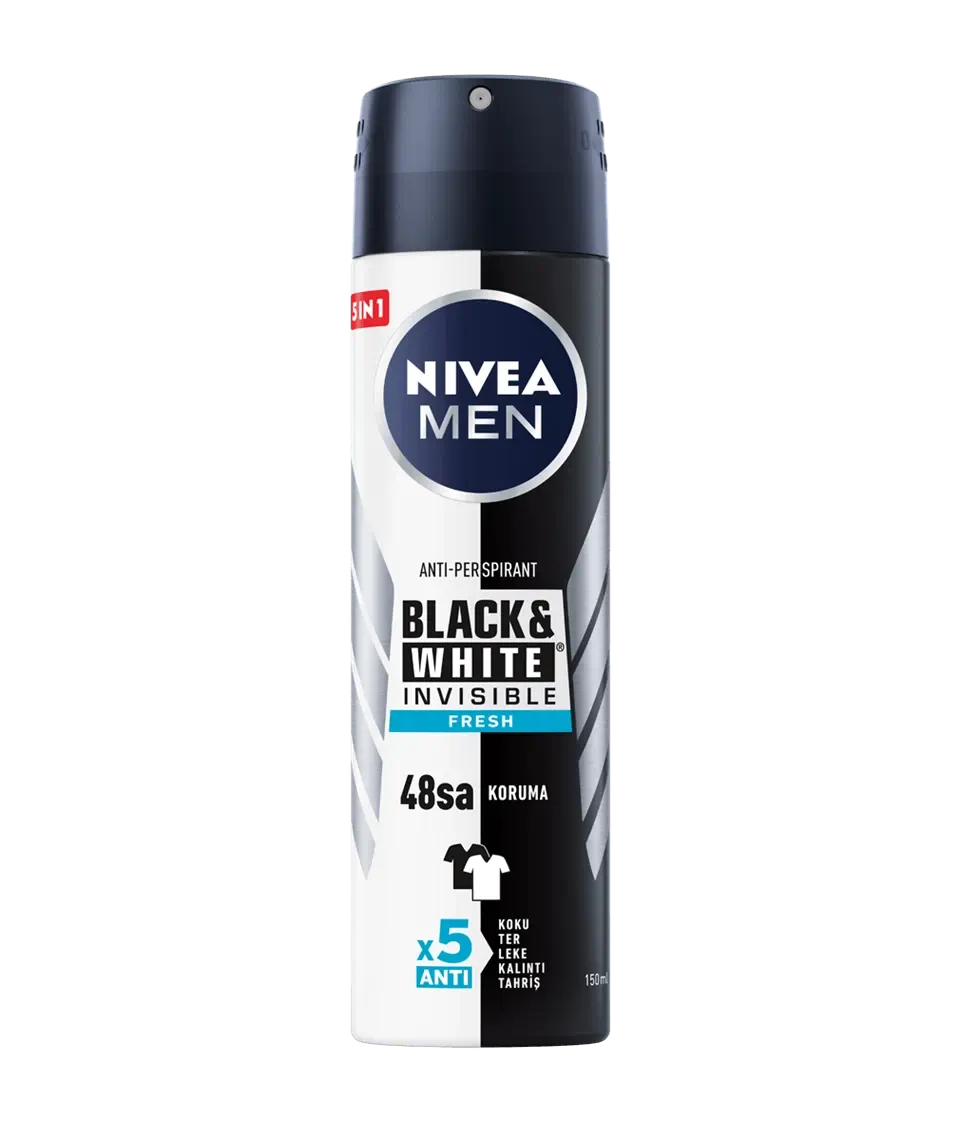 Nivea Deodorant Sprey Ferah Koruma – İnvisible Black White