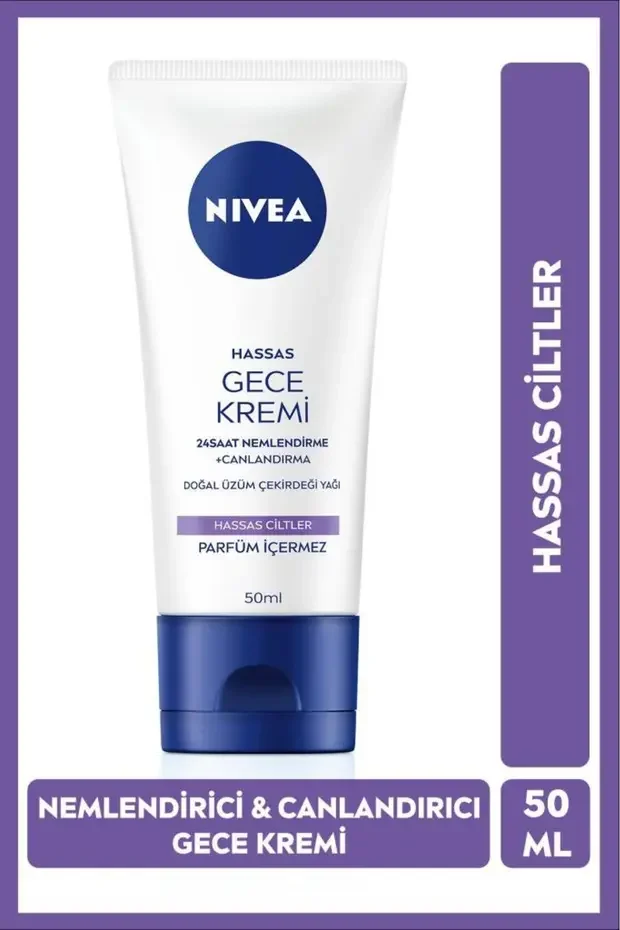 Nivea Hassas Ciltler için 24 Saat Nemlendirici – Gece Kremi