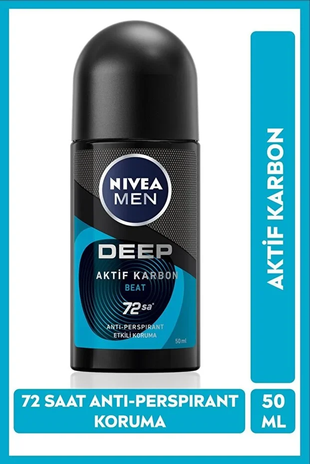 Nivea Men Deep Roll-On Deodorant 50ml – Aktif Karbon Beat