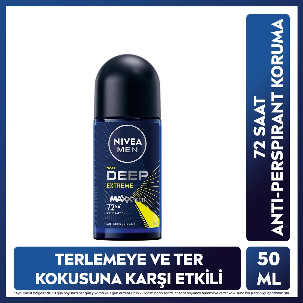 Nivea Men Deep Roll-On Deodorant 50ml – Extreme