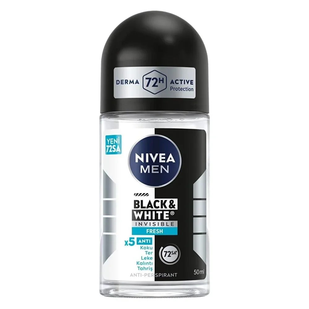 Nivea Men Erkek Roll-On Deodorant 50ml – Black&White İnvisible