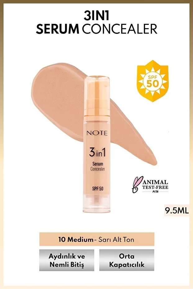Note 3 İn 1 Serum Concealer Spf 50 Kapatıcı – '- 10 Medium