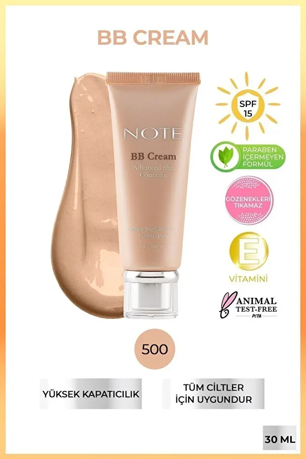 Note Bb Cream Spf 15 Nemlendirici Bb Krem – 500 Orta Açık