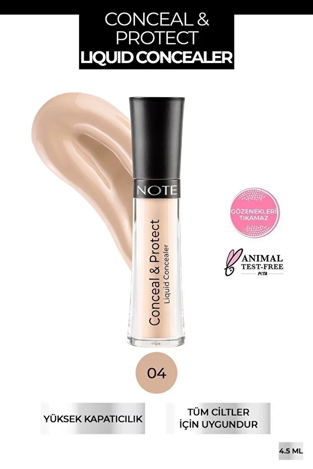 Note Conceal Protect Likit Concealer – 04 Porcelain