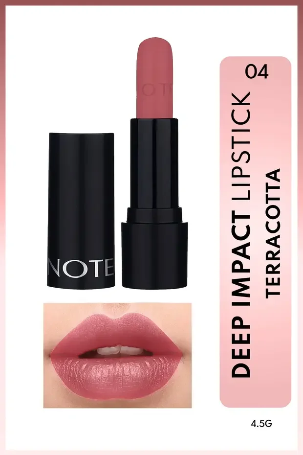 Note Deep İmpact Lipstick Kremsi Ruj – 04 Terracotta - Pembe