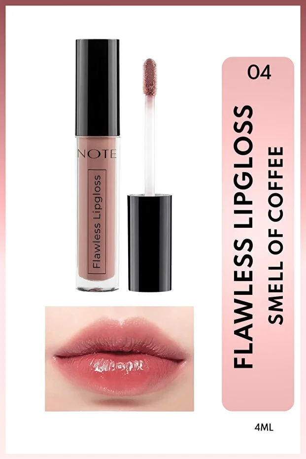 Note Flawless Lipgloss Dudak Parlatıcısı – 04 Smell Of Coffee - Nude