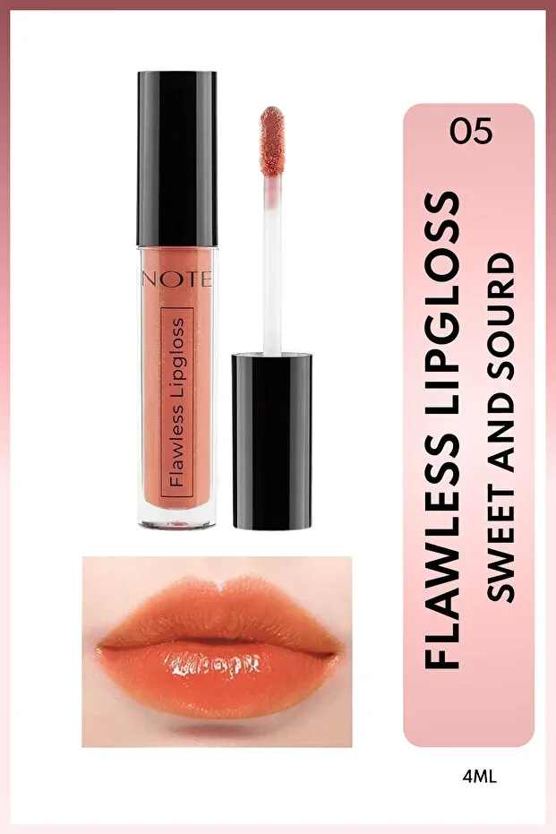 Note Flawless Lipgloss Dudak Parlatıcısı – 05 Sweet And Sour - Turuncu