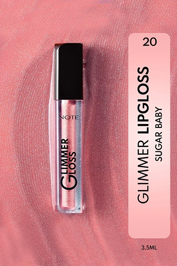 Note Glimmer Gloss Rose Sorbet Lip Gloss – 20 Sugar Baby