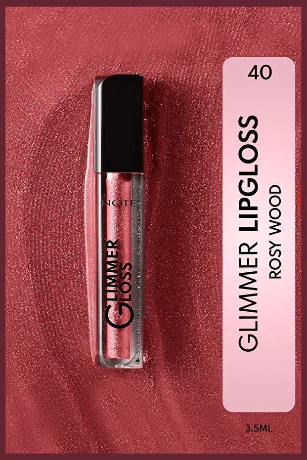 Note Glimmer Gloss Rose Sorbet Lip Gloss – 40 Rosy Wood