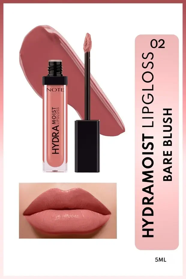 Note Hydramoist Nemlendirici Dudak Parlatıcısı – 02 Bare Blush - Nude