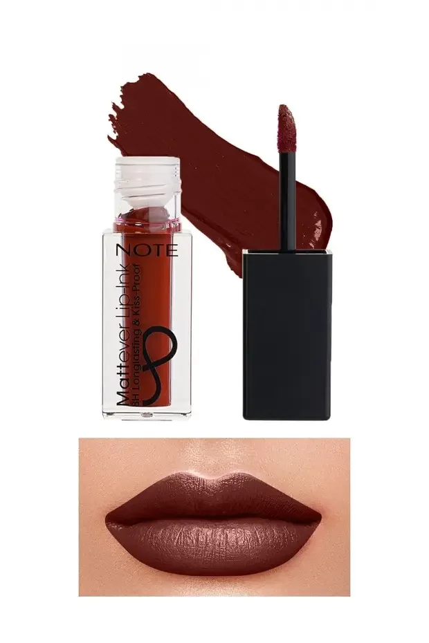 Note Lipink Mattever Mat ve Kalıcı Likit Ruj – 15 Urban Red - Bordo