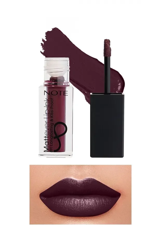 Note Lipink Mattever Mat ve Kalıcı Likit Ruj – 16 Plum Queen - Mor