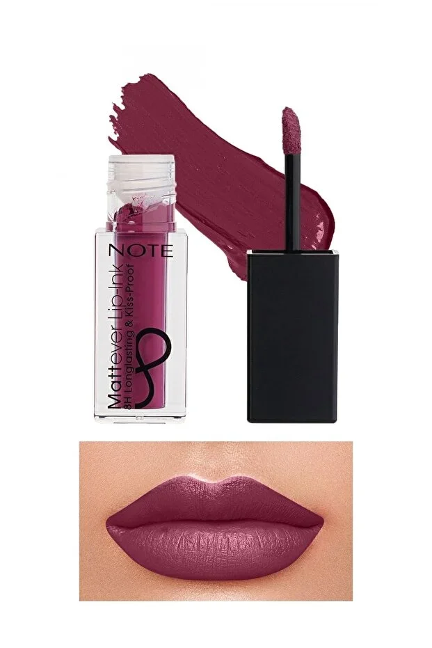Note Lipink Mattever Mat ve Kalıcı Likit Ruj – 17 Dark Envie - Koyu Mor