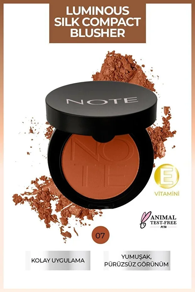 Note Luminous Silk Blusher Compact Toz Allık – 07 Star