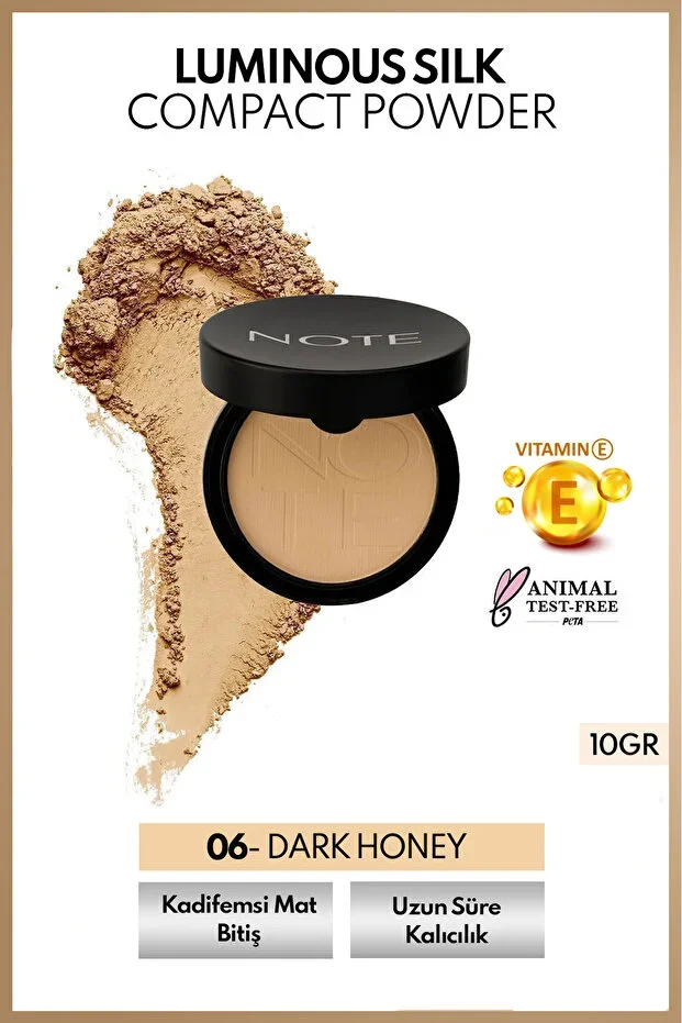 Note Luminous Silk Pudra 06 Dark Honey