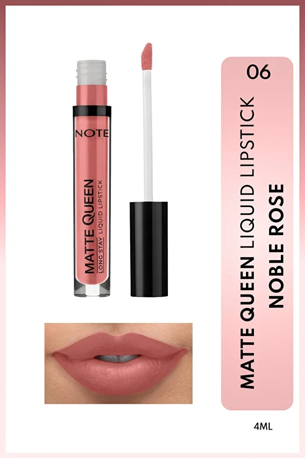Note Matte Queen Mat Ruj Yoğun Renkli Lipstick – 06 Noble Rose - Nude