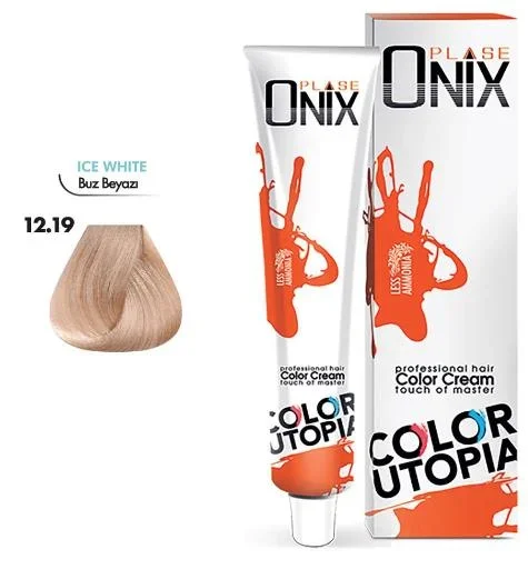 Onix Tüp Saç Boyası 60 ml Profesyonel Krem Boya – 12/19 Buz Beyazı