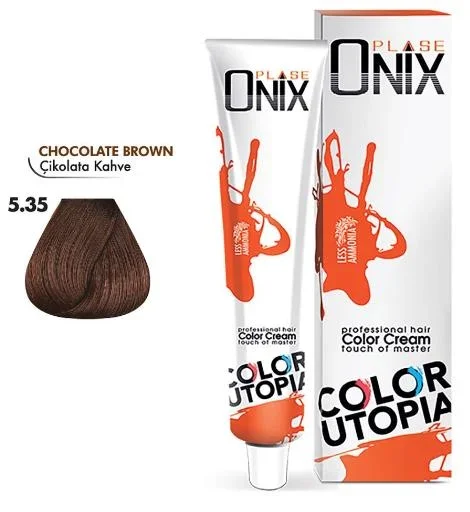 Onix Tüp Saç Boyası 60 ml Profesyonel Krem Boya – 5/35 Çikolata Kahve