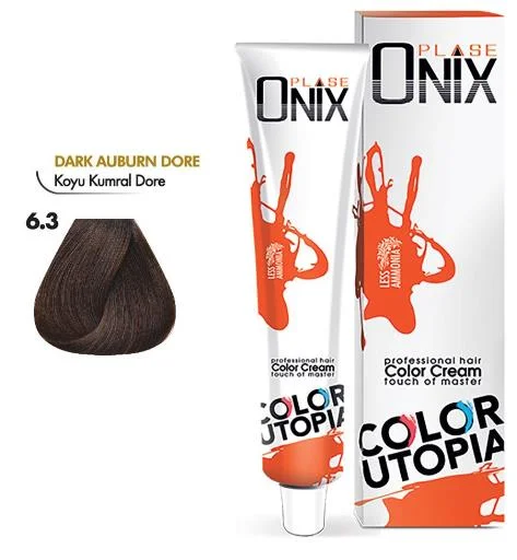 Onix Tüp Saç Boyası 60 ml Profesyonel Krem Boya – 6/3 Koyu Kumral Dore