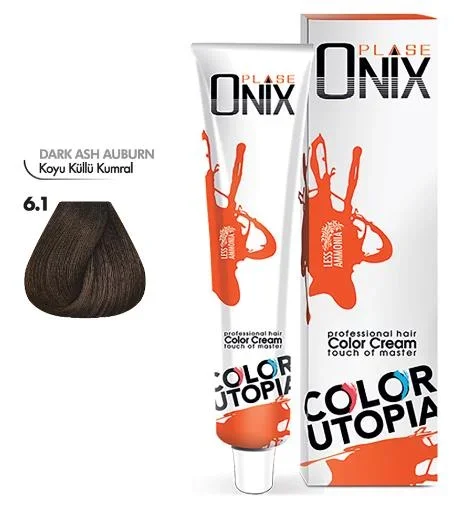 Onix Tüp Saç Boyası 60 ml Profesyonel Krem Boya – 6 Koyu Kumral