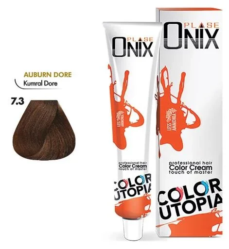 Onix Tüp Saç Boyası 60 ml Profesyonel Krem Boya – 7/3 Kumral Dore