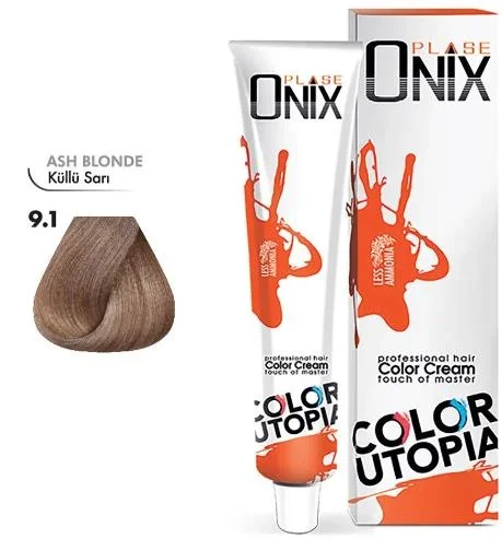 Onix Tüp Saç Boyası 60 ml Profesyonel Krem Boya – 9/1 Küllü Sari