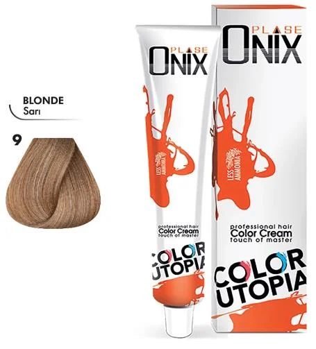 Onix Tüp Saç Boyası 60 ml Profesyonel Krem Boya – 9 Sari