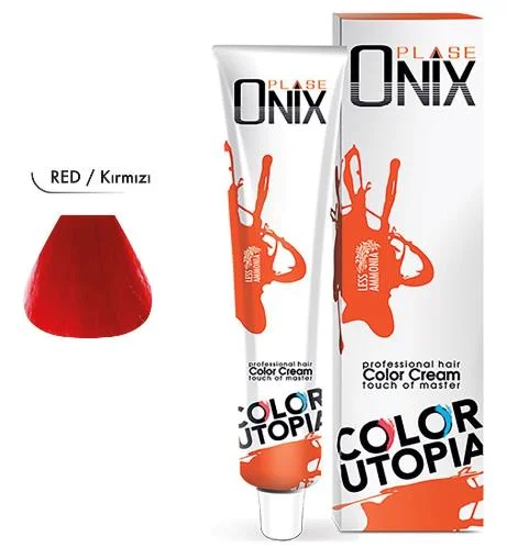 Onix Tüp Saç Boyası 60 ml Profesyonel Krem Boya – Kirmizi