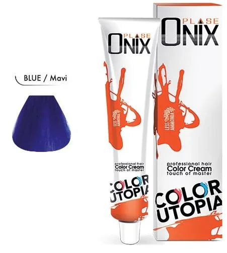 Onix Tüp Saç Boyası 60 ml Profesyonel Krem Boya – Mavi