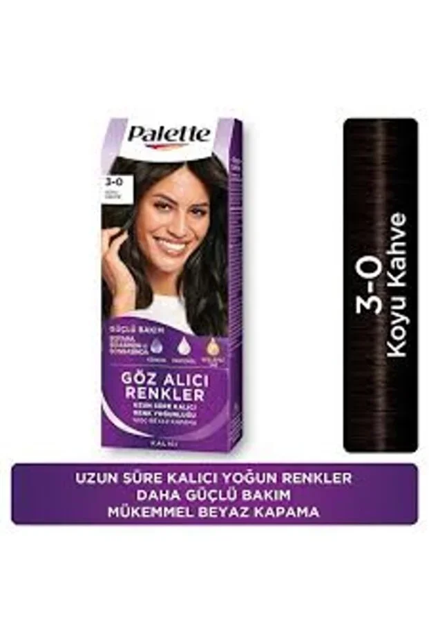 Palette Göz Alıcı Renkler Saç Boyası – 3-0 Koyu Kahve