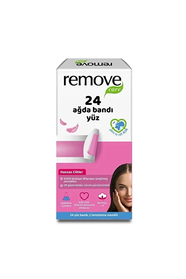Remove Ağda Bandı Hassas ve Normal Ciltler için – Hassas Yüz 24'Lü 2'Li