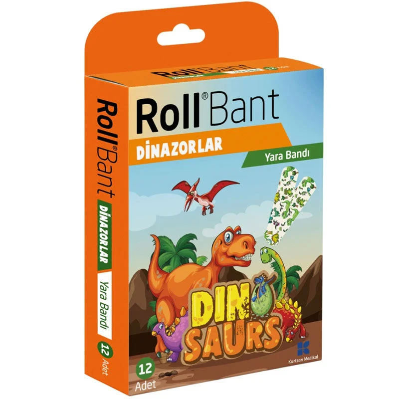 Rollband Rollbant Desenli Yara Bandı Çocuk – Dinazorlar