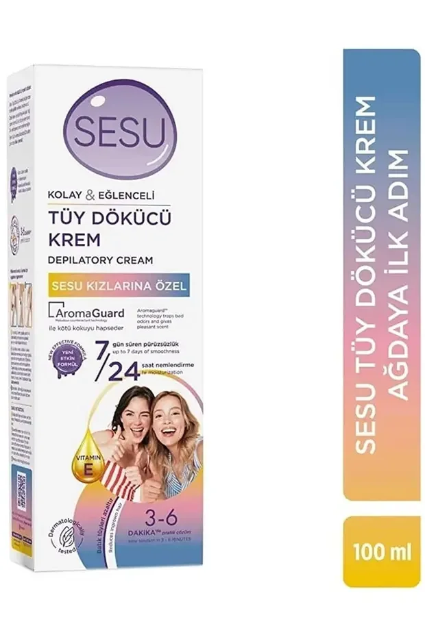 Sesu Hassas Ciltler için Tüy Dökücü Krem 100 ml – Ağdaya İlk Adim 100ml