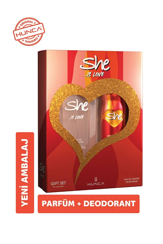 She Kadın Parfüm Seti Kalıcı Ferah Koku – Love Kadın 50 ml Edt+150ml