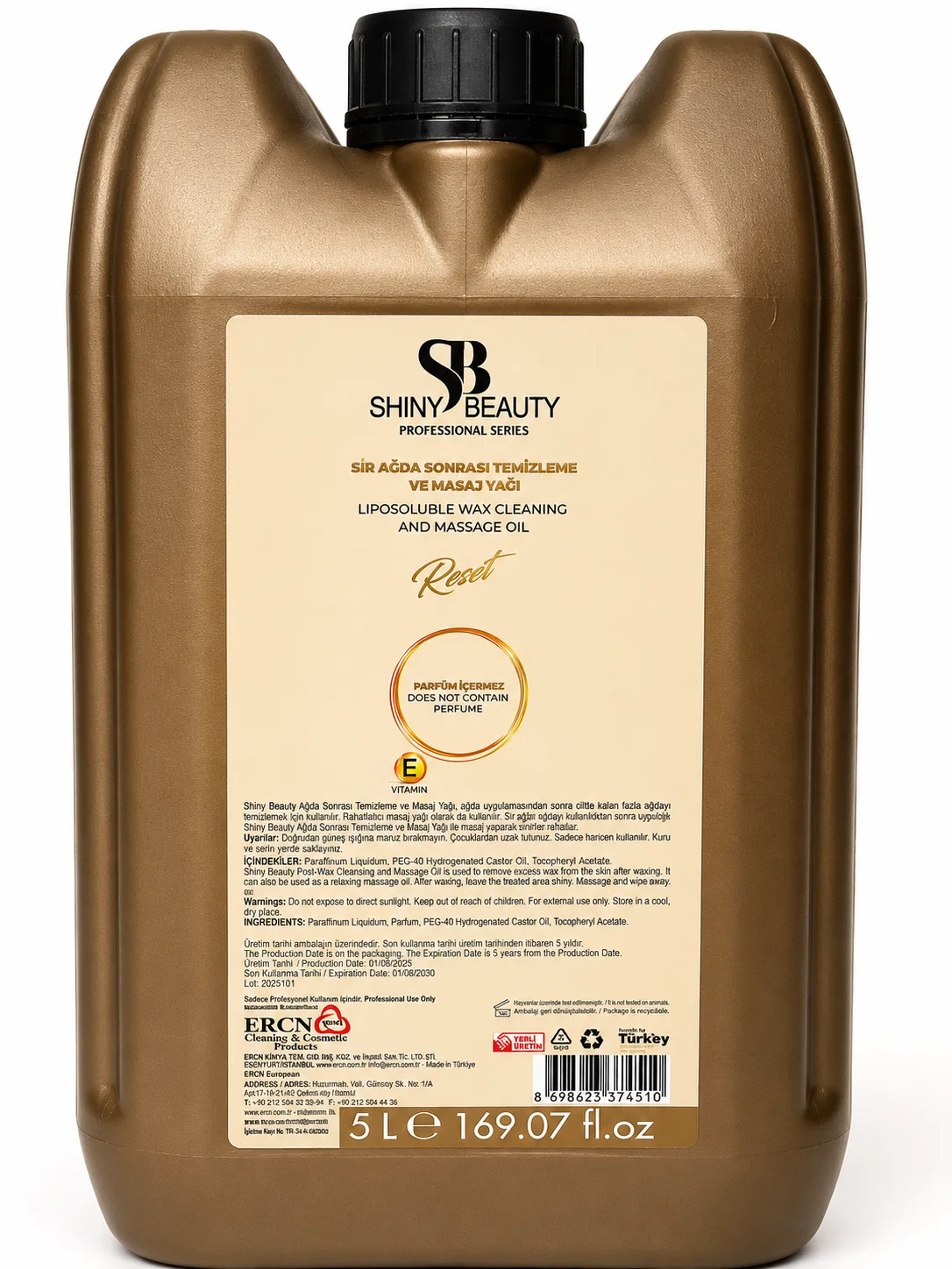 Shiny Beauty Chill Out Ağda Sonrası Yağ 5l – Ağda Sonrası Temizleme ve Masaj Yağı Reset 5l