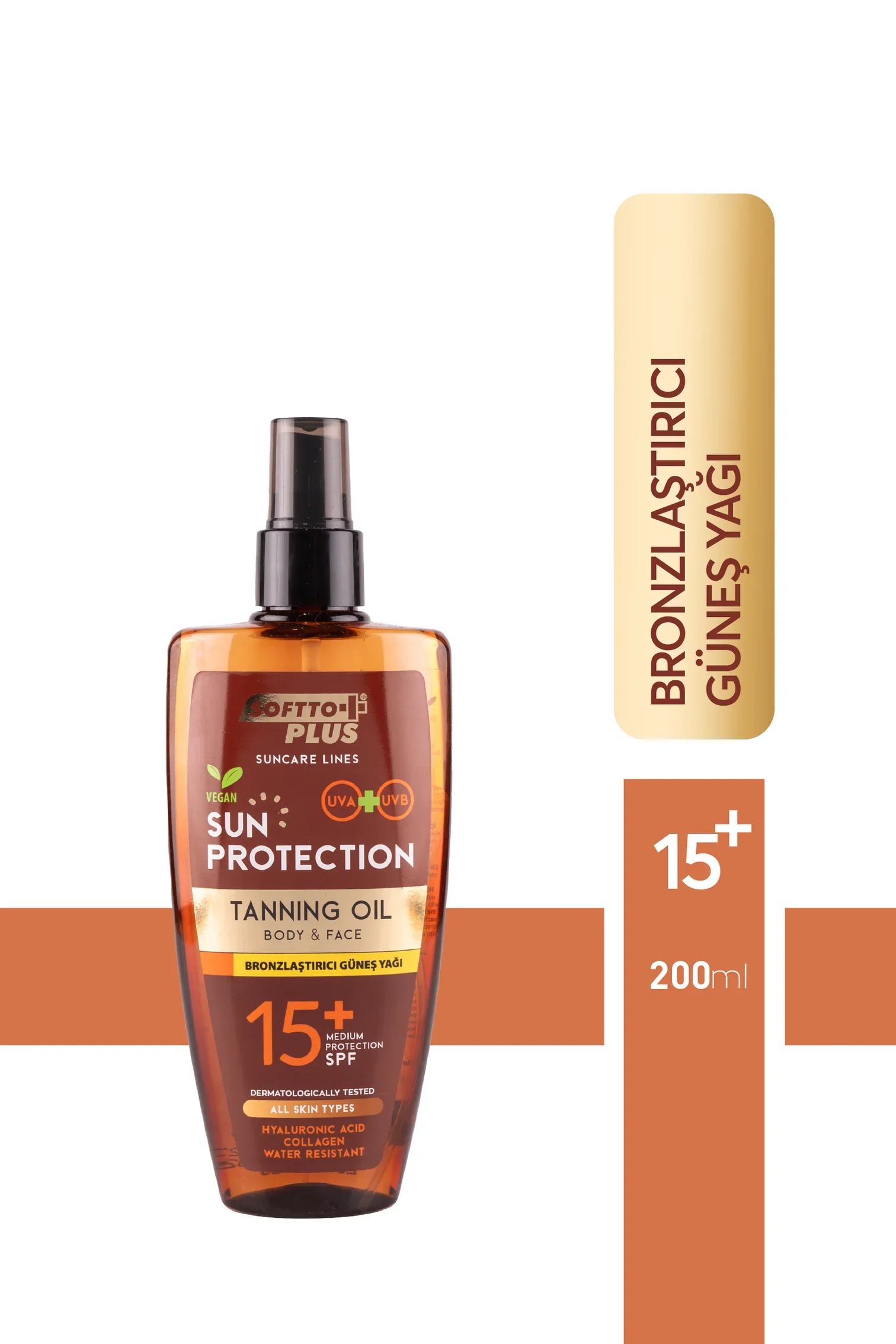 Softto Plus Bronzlaşma ve Güneş Yağı – Güneş Yağı 200ml Spf15