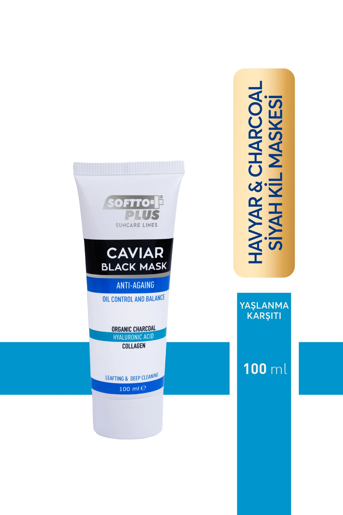 Softto Plus Kil Maskesi 100 ml Bakım Serisi – Havyar Siyah Kil Maskesi 100 ml