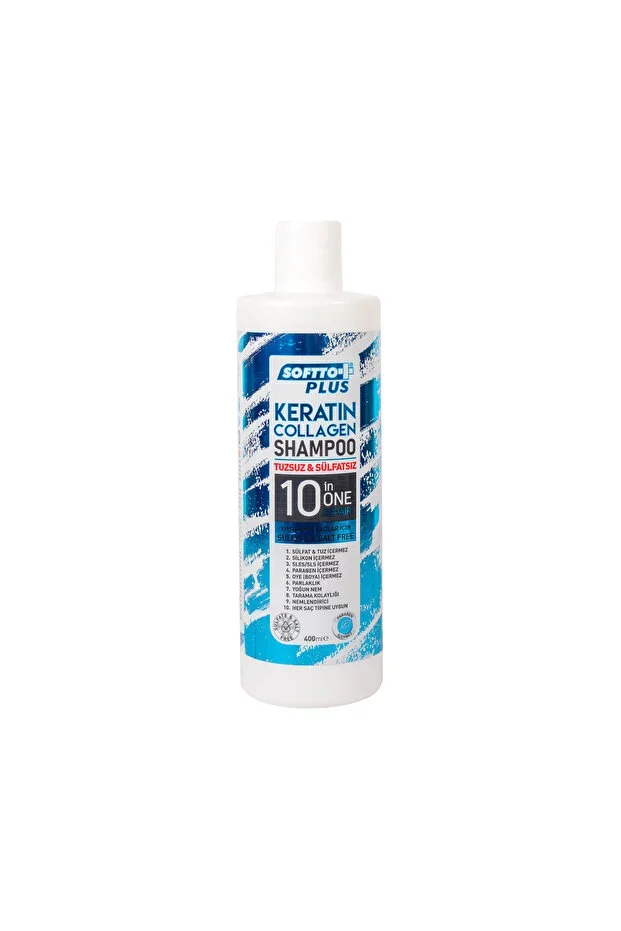 SOFTTO PLUS Softto Saç Bakim Şampuanı 400 ml – Keratin-Collagen Tuzsuz 400 ml