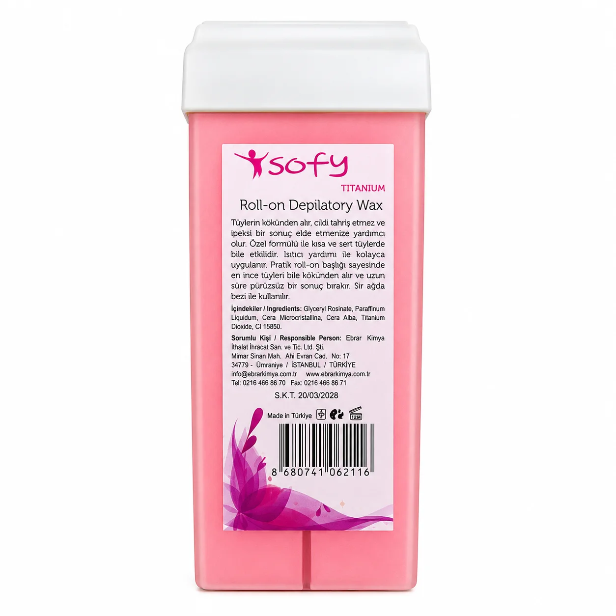 Sofy Titanium Kartuş Roll On Ağda 100 ml