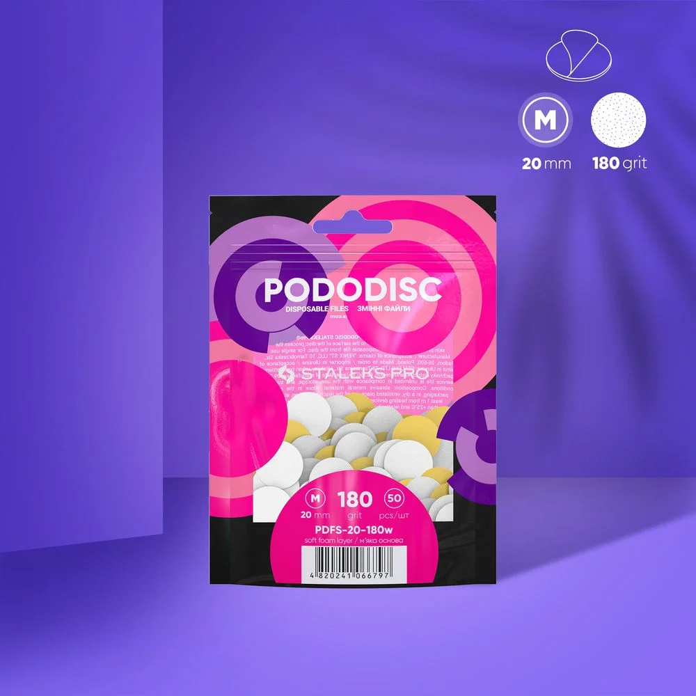 Staleks Pro Expert 20 Pedikür Disk Törpü Yedeği – 180 Grit Yumuşak Tabanlı