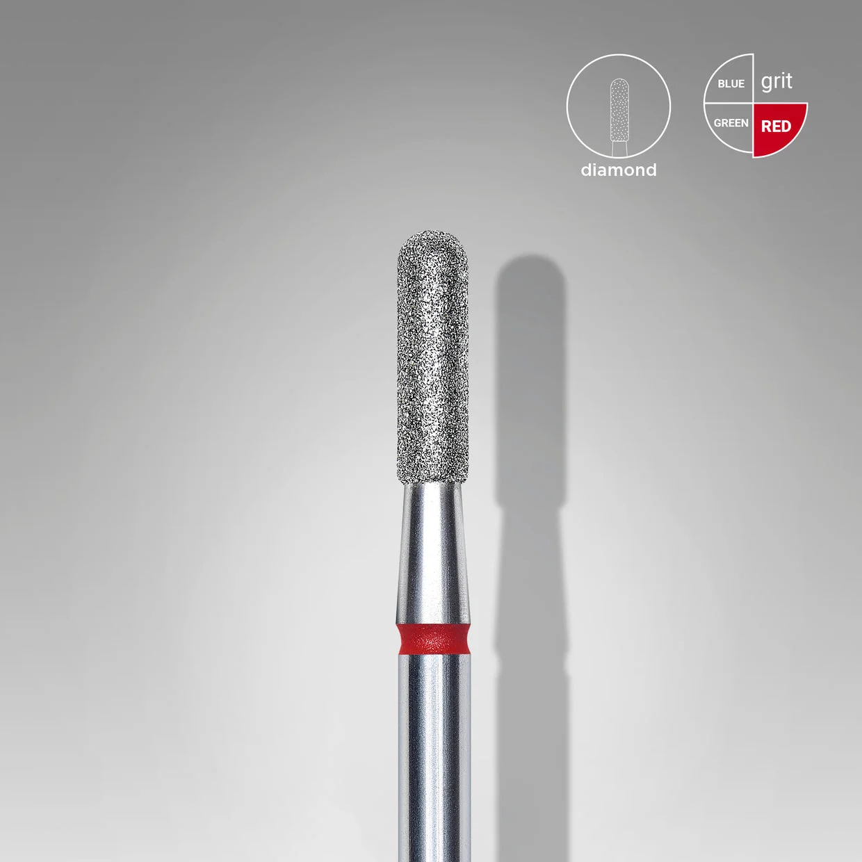 Staleks Pro Expert Elmas Freze – Kırmızı\, Yuvarlak Silindir 2\,3/8mm