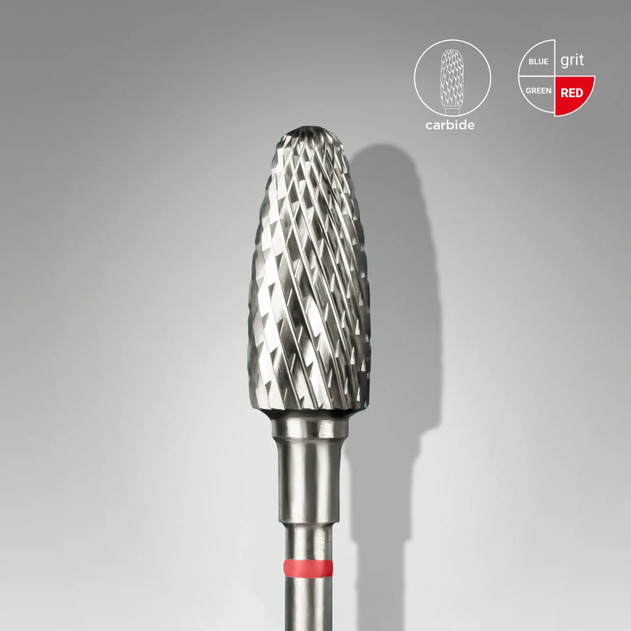 Staleks Pro Expert Sert Alaşım Mısır Freze – Kırmızı\, Çap 5mm\, Çalışma Kısmı 13mm