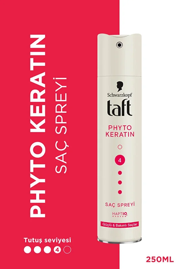 Taft Saç Spreyi 250 ml Kalıcı ve Güçlü Tutuş – Keratin 250 ml