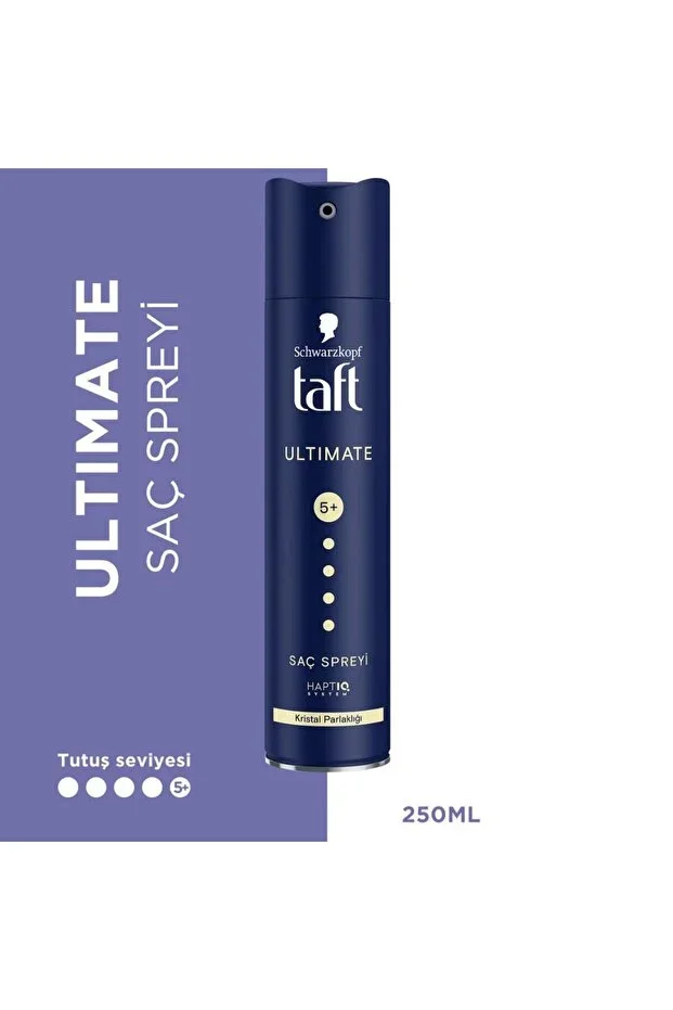Taft Saç Spreyi 250 ml Kalıcı ve Güçlü Tutuş – Ultimate 250 ml