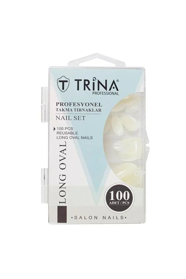 Trina 100'Lü Takma Tırnak Stiletto Modeli – Long Oval