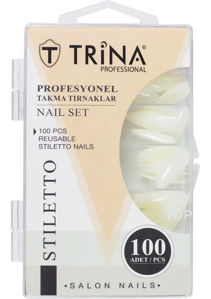 Trina 100'Lü Takma Tırnak Stiletto Modeli – Stiletto