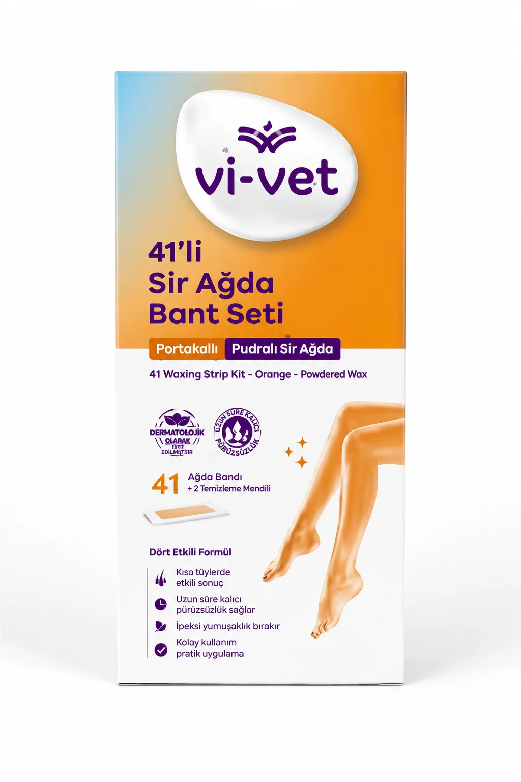 Vivet Ağda Bandı 41'Lü Tüy Temizliği – Portakal